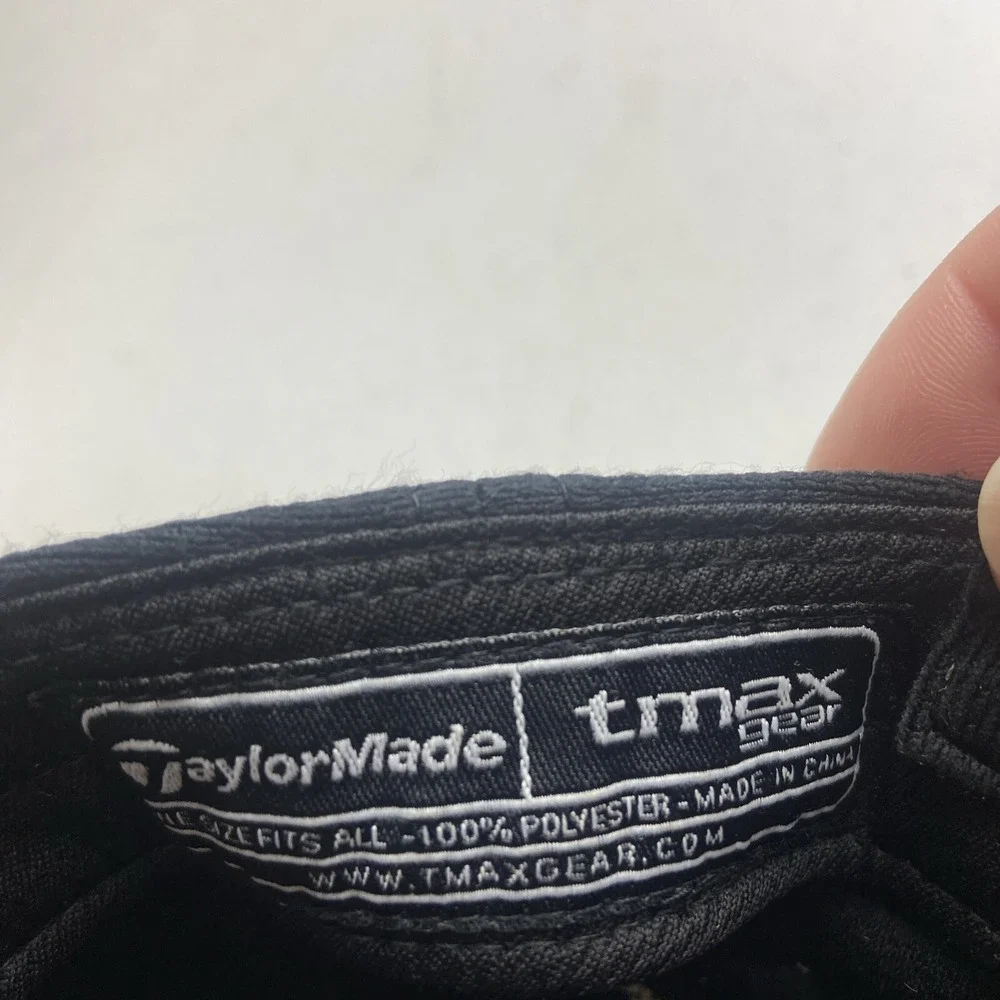Taylor Made Golf Hat Cap Adjustable Black Velour T-Max‎ Gear Burner Clean